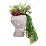 Cumpara ieftin Vaza ceramica cu plante artificiale multicolore 18 x 18 x 32 cm