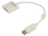 Adaptor DisplayPort mufă la DVI-I (24+5) soclu, 0,2m, alb