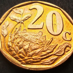 Moneda exotica 20 CENTI - AFRICA de SUD, anul 2004 *cod 1822 = AFRIKA BORWA UNC