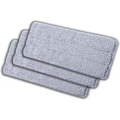 Set 3 Rezerve din Microfibra pentru Mop Plat, 33x12 cm, Gri, Putere Mare de Absorbtie