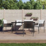 VidaXL Set mobilier de grădină cu perne, 5 piese, poliratan și oțel