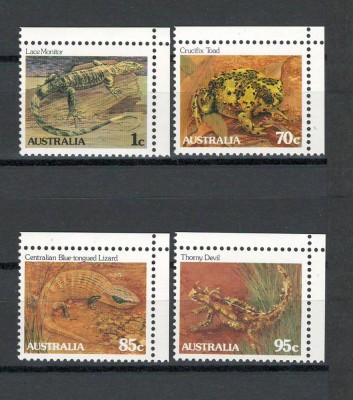 Australia 1983 Mi 826/29 MNH, nestampilat - Animale pe cale de disparitie foto