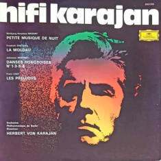 Disc vinil, LP. Hifi Karajan-Wolfgang Amadeus Mozart, Friedrich Smetana, Johannes Brahms, Franz Liszt