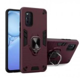 Cumpara ieftin Husa telefon Plastic iPhone 12 Pro 6.1 antishock Rugged Sergeant Armor Ring wine