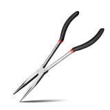 Cleşti cu v&acirc;rf lung 280mm pentru pescuit și bricolaj, cu dinți pentru tăiere