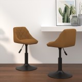 vidaXL Scaune de dining rotative 2 buc Brown Velvet