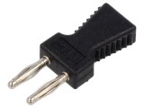 Conector banană 2mm negru 10A 60VDC