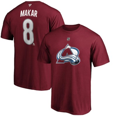 Colorado Avalanche tricou de bărbați Cale Makar #8 Name &amp;amp;amp; Number T-Shirt - Burgundy - L foto