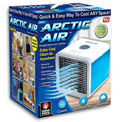 Mini racitor aer portabil, umidificator, purificator, USB, Arctic Air, alb foto