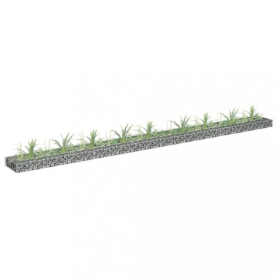 Gossi strat inaltat gabion, 360x30x10 cm, otel galvanizat foto