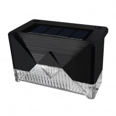 Aplica solara LED Flippy, ABS/Policarbonat, rezistenta la apa IP65, pentru trepte, borduri, terasa, 1.2V, 600mah, 7.9 x 5 cm, lumina alb rece, negru foto