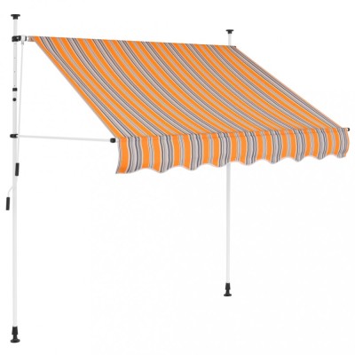 Gossi copertina retractabila manual, galben &amp;amp; albastru, 100 cm, dungi foto