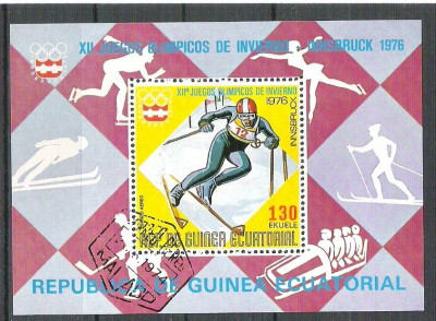 Eq. Guinea 1976 Sport, perf. sheet, used N.005 foto