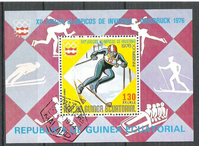 Eq. Guinea 1976 Sport, perf. sheet, used N.005