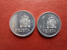 Monede 1 peseta 1987,1 peseta 1988 Spania