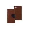 Husa Tableta Samsung Galaxy Tab 4 8.0&quot;, Mercury Fancy Diary, Maro/Negru, Piele Eco