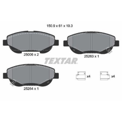 Placute frana Toyota Avensis Estate ( T27) 11.08-10.18, Avensis Sedan ( T27) 11.08-10.18, Verso ( R2) 04.09-08.18, Verso Van ( R2) 04.09-08.18, Fata, foto