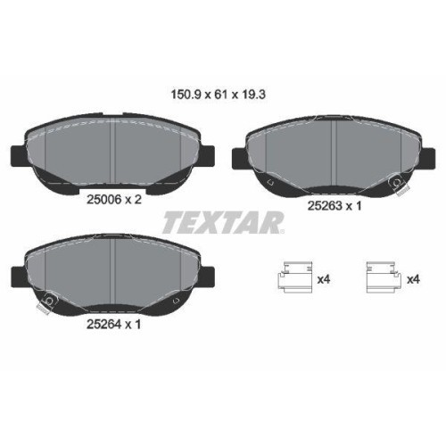 Placute frana Toyota Avensis Estate ( T27) 11.08-10.18, Avensis Sedan ( T27) 11.08-10.18, Verso ( R2) 04.09-08.18, Verso Van ( R2) 04.09-08.18, Fata,
