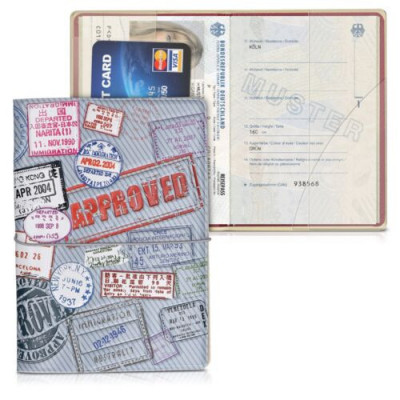 Husa de protectie pentru pasaport, Kwmobile, Multicolor, PVC, 49059.01 foto