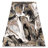 Covor DE LUXE modern 622 Abstracțiune - structural cremă / aur, 120x170 cm, Dreptunghi, Poliester
