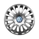 Set 4 Capace Roti 15 inchi (R15) Compatibile Cu Volkswagen model - 329, Sigla Albastra