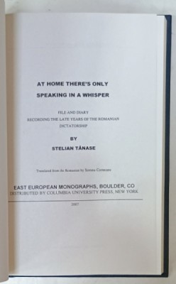 AT HOME THERE &amp;#039;S ONLY SPEAKING IN A WHISPER by STELIAN TANASE , 2007 foto