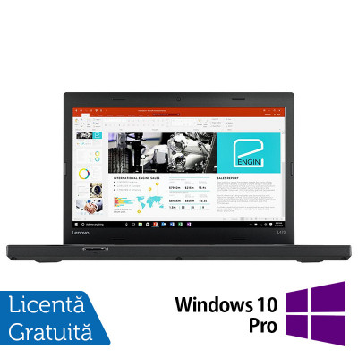 Laptop Refurbished LENOVO ThinkPad L470, Intel Core i5-6300U 2.40-3.00GHz, 8GB DDR4, 256GB SSD, 14 Inch HD + Windows 10 Pro NewTechnology Media foto