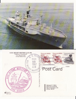 Vas de comanda USS Mount Whitney- SUA -tema vapoare de razboi foto