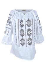 Bluza tip ie dama R2, alb creta/bej safari marimea S foto