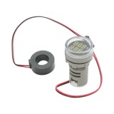 Indicator digital ampermetru si voltmetru LED alb AC 0-100A 50-500V &Oslash;22 mm