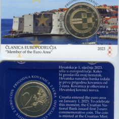CROATIA moneda 2 euro comemorativa 2023 coin card