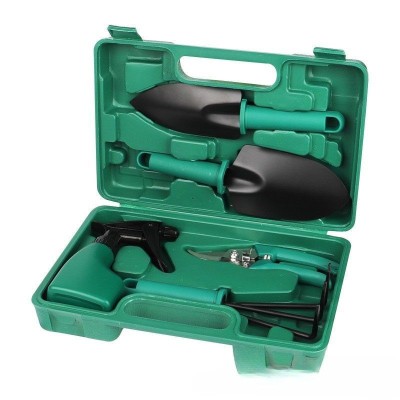 Set complet de gradinarit cu 5 accesorii eMazing, geanta de depozitare inclusa, fabricat din otel inoxidabil de culoare verde foto