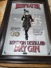 Reclama vintage pe oglinda bar/pub Beefeater London Dry Gin / CJP