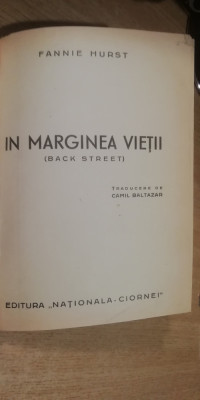 myh 542 - FANNIE HURST - IN MARGINEA VIETII - ED INTERBELICA foto