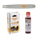 Cumpara ieftin Pachet lama + lant drujba Ruris 492, 512, DAC 506, RM500, 36 dinti, 45cm, pas 3.25, 1.5mm + ulei Ruris 2TT-Max, 125ml