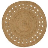 vidaXL Covor natural &Oslash; 120 cm Iută 42010800