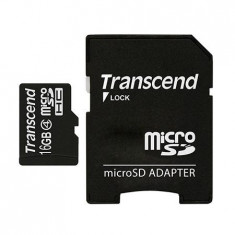 MICRO SD CARD 16GB CLS4 ADAPTOR TRANSCEND foto