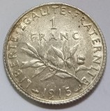 Franta, 1 Franc 1915, Argint.