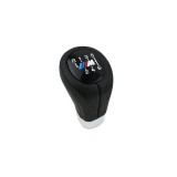 Nuca schimbator Emzone, Compatibil cu BMW Seria 1/Seria 3/Seria 5, 6 trepte, Piele perforata, Negru