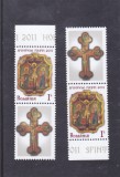 ROMANIA 2011 - SFINTELE PASTI, CU VINIETA SUS - JOS , MNH - LP 1893