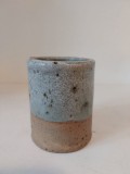 Vas ceramic gresie, ceramica scandinava, 10cm inaltime x 8cm diametru. Studio Art, lucrat manual Artist Made
