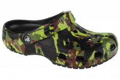 Papuci flip-flop Crocs Classic Spray Camo Kids Clog 208305-001 verde foto