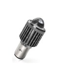 Bec LED Moto BA20D (H6) 15W 1200Lm 12V Xenon Bright, ATV Scuter, Alb Rece