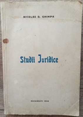 Studii juridice - Nicolae D. Ghimpa// 1946 foto