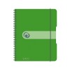 Caiet a5 80f spirala elastic perforat eotg coperta pp verde, Herlitz