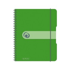Caiet a5 80f spirala elastic perforat eotg coperta pp verde