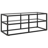 Cumpara ieftin Dulap TV, cu sticla securizata, negru, 100x40x40 cm