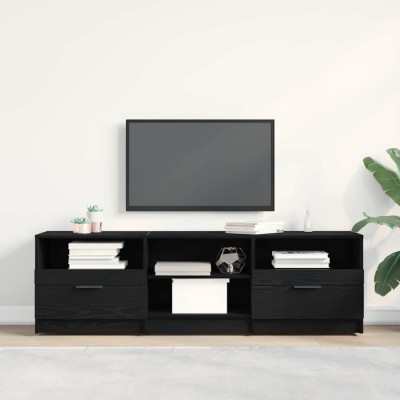 vidaXL Cabinet TV cu sertar Negru 150 x 33.5 x 45 cm Lemn compozit 862744 foto