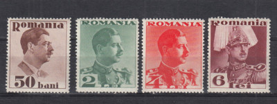ROMANIA 1934 LP 108 CAROL II FARA POSTA UZUALE SERIE MNH foto