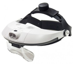 Sapca cozoroc cu 5 lupe diferite marire si lanterna cu 2 leduri,MG811001-G